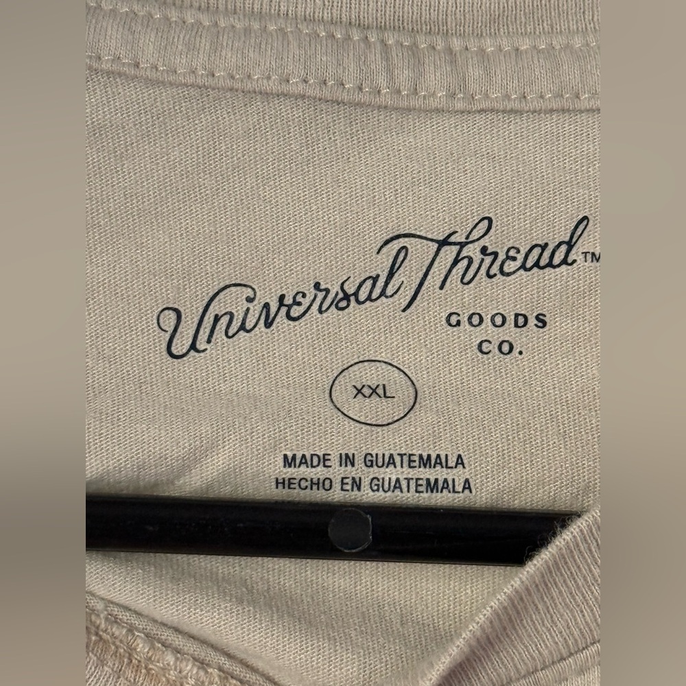 Universal Thread Gray Tee with Pink Script - Picture 5 of 5